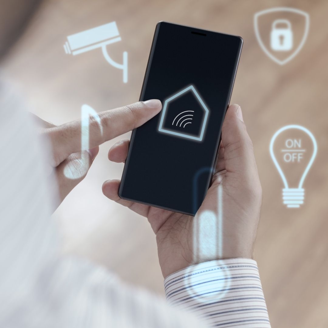 Image of a phone app that controls parts of the house